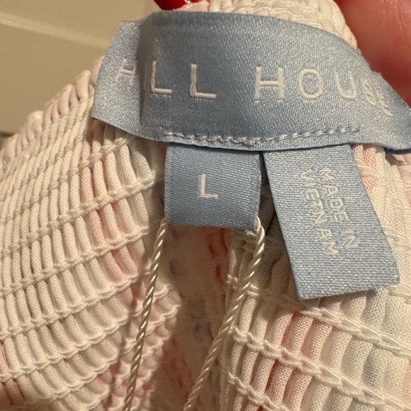 Hill House The Margot Mini Dress Large Color: Pomegranate Stripe NWT - Picture 7 of 7